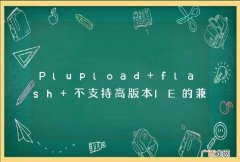 Plupload flash 不支持高版本IE的兼容模式